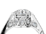 White gold Round Cut Cathedral Pave Diamond Engagement Ring with Six-Prong Setting_76