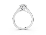 White gold Round Cut Channel Set Solitaire Engagement Ring with Four-Prong Setting_238