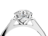 White gold Round Cut Channel Set Solitaire Engagement Ring with Four-Prong Setting_238