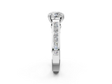 White gold Round Cut Channel Set Solitaire Engagement Ring with Prong Setting_60