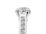 White gold Round Cut Channel Set Solitaire Engagement Ring with Prong Setting_63