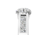 White gold Round Cut Channel Set Solitaire Ring with Four-Prong Setting_11