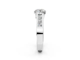 White gold Round Cut Channel Set Solitaire Ring with Four-Prong Setting_8