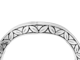 White gold Round Cut Channel Set Wave Band with Pavé Setting_16