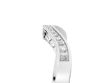 White gold Round Cut Channel Set Wave Band with Pavé Setting_17