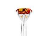 White gold Round Cut Citrine Solitaire Engagement Ring with Cathedral Setting and Four-Prong Mount_35