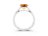 White gold Round Cut Citrine Solitaire Twist Band Prong Setting Ring_39