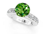 White gold Round Cut Cut Channel Set Diamond Engagement Ring with Four-Prong Setting_1