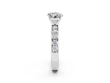 White gold Round Cut Cut Channel Set Diamond Engagement Ring with Four-Prong Setting_2