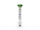 White gold Round Cut Cut Channel Set Diamond Engagement Ring with Four-Prong Setting_2