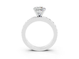 White gold Round Cut Cut Channel Set Diamond Engagement Ring with Four-Prong Setting_3