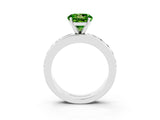 White gold Round Cut Cut Channel Set Diamond Engagement Ring with Four-Prong Setting_3