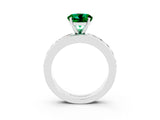 White gold Round Cut Cut Channel Set Diamond Engagement Ring with Four-Prong Setting_3