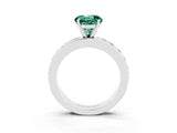 White gold Round Cut Cut Channel Set Diamond Engagement Ring with Four-Prong Setting_3