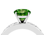 White gold Round Cut Cut Channel Set Diamond Engagement Ring with Four-Prong Setting_4