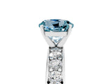 White gold Round Cut Cut Channel Set Diamond Engagement Ring with Four-Prong Setting_5