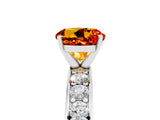 White gold Round Cut Cut Channel Set Diamond Engagement Ring with Four-Prong Setting_5