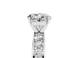 White gold Round Cut Cut Channel Set Diamond Engagement Ring with Four-Prong Setting_5