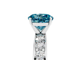 White gold Round Cut Cut Channel Set Diamond Engagement Ring with Four-Prong Setting_5