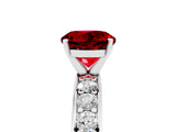White gold Round Cut Cut Channel Set Diamond Engagement Ring with Four-Prong Setting_5