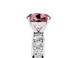 White gold Round Cut Cut Channel Set Diamond Engagement Ring with Four-Prong Setting_5