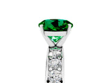 White gold Round Cut Cut Channel Set Diamond Engagement Ring with Four-Prong Setting_5