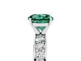White gold Round Cut Cut Channel Set Diamond Engagement Ring with Four-Prong Setting_5