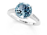 White gold Round Cut Cut Channel Set Solitaire Engagement Ring with Four-Prong Setting_1