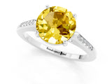 White gold Round Cut Cut Channel Set Solitaire Engagement Ring with Four-Prong Setting_1