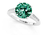 White gold Round Cut Cut Channel Set Solitaire Engagement Ring with Four-Prong Setting_1