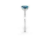 White gold Round Cut Cut Channel Set Solitaire Engagement Ring with Four-Prong Setting_2