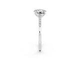 White gold Round Cut Cut Channel Set Solitaire Engagement Ring with Four-Prong Setting_2
