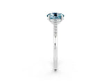White gold Round Cut Cut Channel Set Solitaire Engagement Ring with Four-Prong Setting_2
