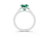 White gold Round Cut Cut Channel Set Solitaire Engagement Ring with Four-Prong Setting_3