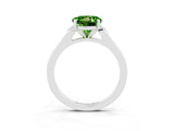 White gold Round Cut Cut Channel Set Solitaire Engagement Ring with Four-Prong Setting_3