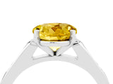 White gold Round Cut Cut Channel Set Solitaire Engagement Ring with Four-Prong Setting_4