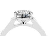 White gold Round Cut Cut Channel Set Solitaire Engagement Ring with Four-Prong Setting_4