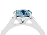 White gold Round Cut Cut Channel Set Solitaire Engagement Ring with Four-Prong Setting_4