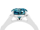 White gold Round Cut Cut Channel Set Solitaire Engagement Ring with Four-Prong Setting_4