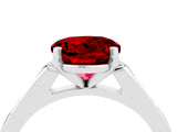 White gold Round Cut Cut Channel Set Solitaire Engagement Ring with Four-Prong Setting_4