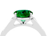 White gold Round Cut Cut Channel Set Solitaire Engagement Ring with Four-Prong Setting_4
