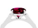 White gold Round Cut Cut Channel Set Solitaire Engagement Ring with Four-Prong Setting_4