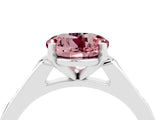 White gold Round Cut Cut Channel Set Solitaire Engagement Ring with Four-Prong Setting_4