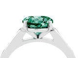White gold Round Cut Cut Channel Set Solitaire Engagement Ring with Four-Prong Setting_4