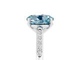 White gold Round Cut Cut Channel Set Solitaire Engagement Ring with Four-Prong Setting_5