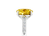 White gold Round Cut Cut Channel Set Solitaire Engagement Ring with Four-Prong Setting_5