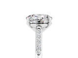 White gold Round Cut Cut Channel Set Solitaire Engagement Ring with Four-Prong Setting_5