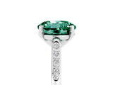 White gold Round Cut Cut Channel Set Solitaire Engagement Ring with Four-Prong Setting_5