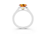 White gold Round Cut Cut Channel Set Solitaire Engagement Ring with Four-Prong Setting_9
