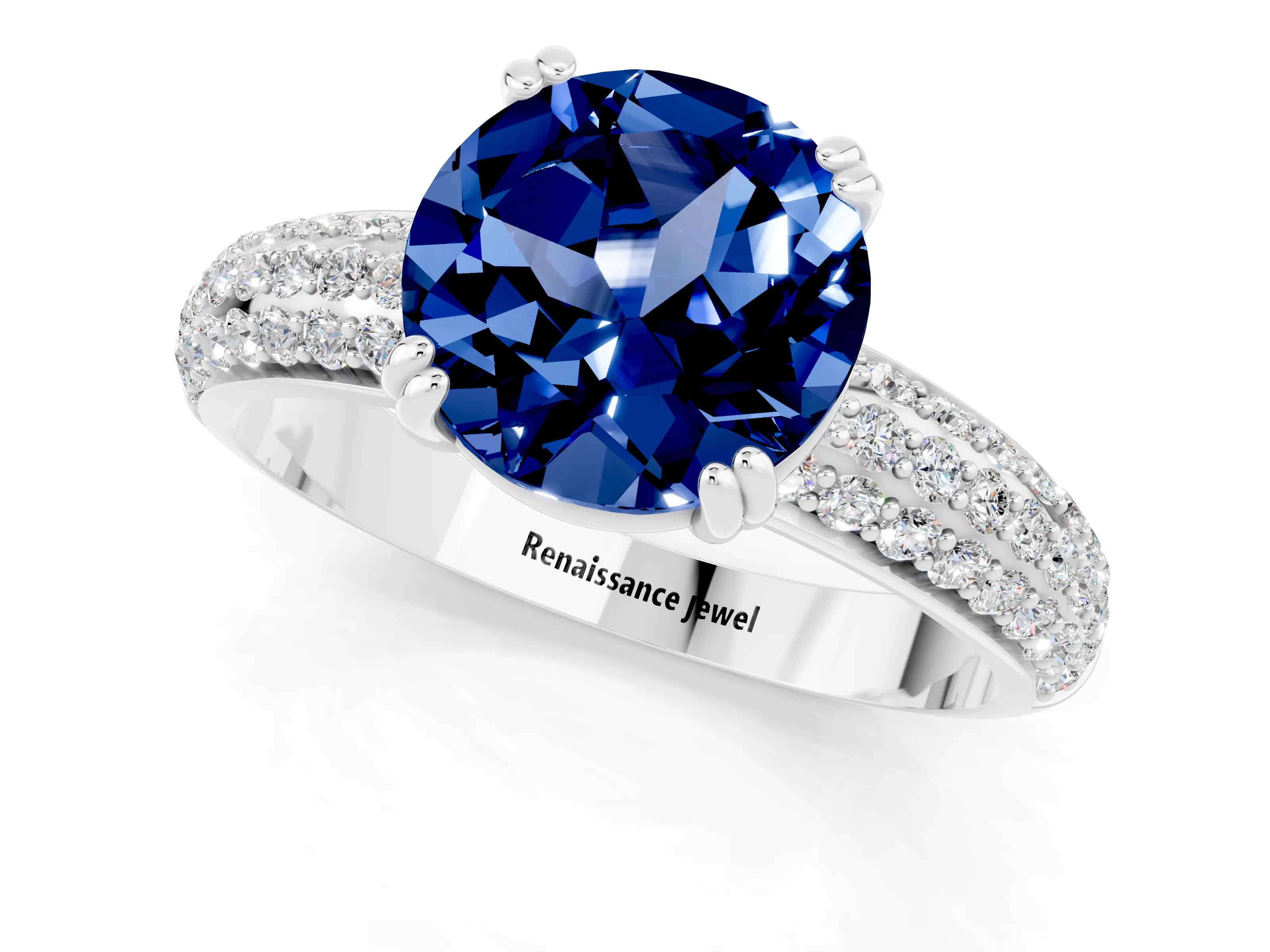 White gold Round Cut Cut Diamond Milgrain Marquise Band with Prong Setting_1